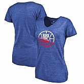Women's Los Angeles Clippers Fanatics Branded Gradient Logo Tri Blend T-Shirt Royal FengYun